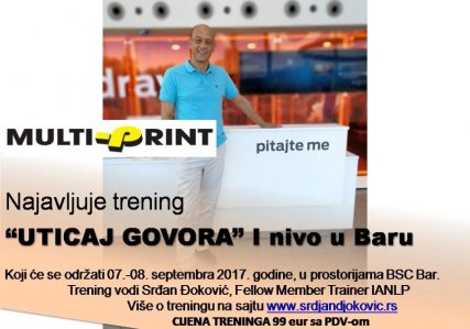 Trening „Uticaj govora“ I nivo