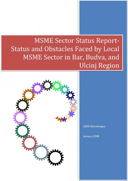 MSME Sector Status Report - Status and Obstacles Faced by Local MSME Sector in Bar, Budva, and Ulcinj Region