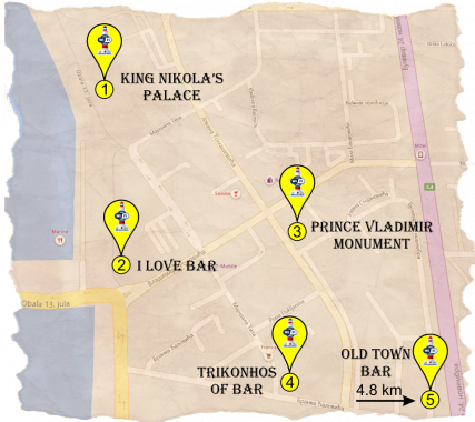 BSC Bar has set up a free wi-fi for tourists at 5 locations in Bar