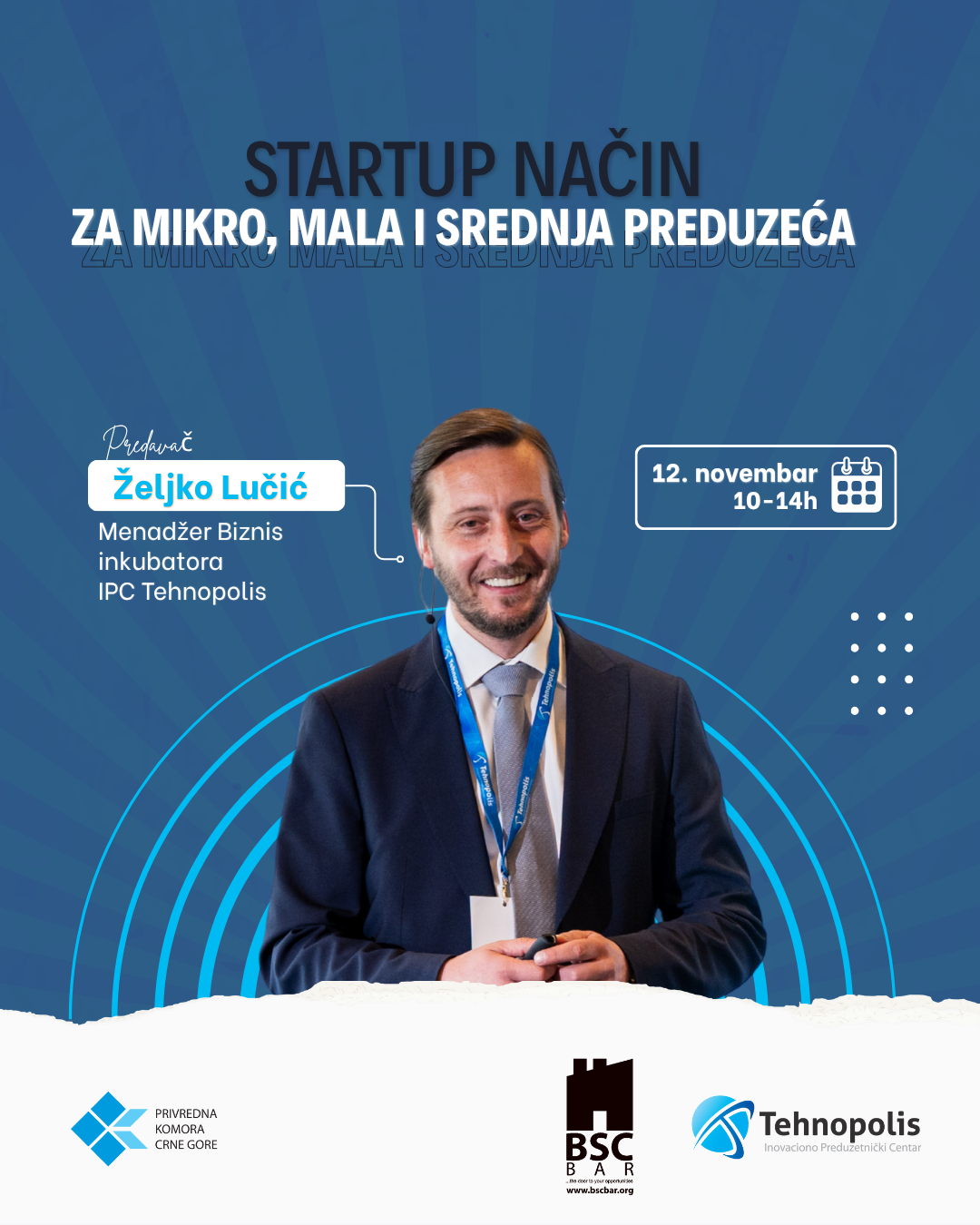 Poziv na Seminar „Startup način za mikro, mala i srednja preduzeća“ – Nikšić, 12. novembar 2025.